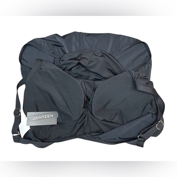 Jantzen Black Draped One Piece with Tummy Control Size 22W NWT - Picture 4 of 8